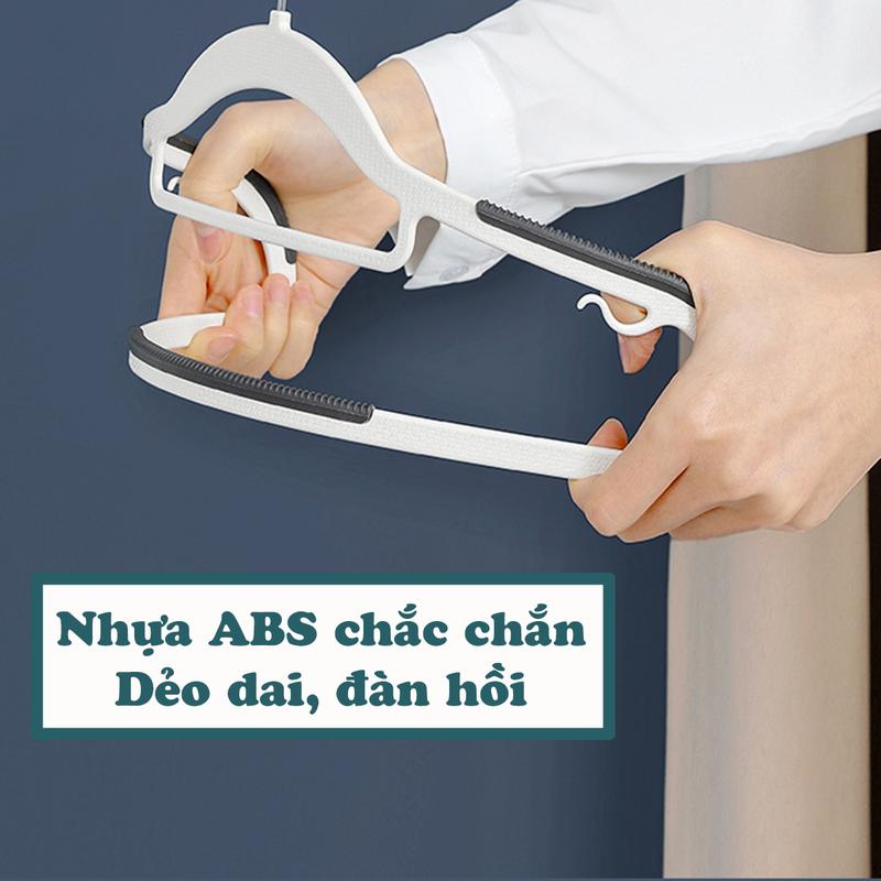 COMBO Móc Treo Quần Áo Chống Trượt, Chất Liệu ABS Có Đệm Chống Tuột Móc Treo Áo Bra, Áo 2 Dây,Xoay 360 Độ, Móc Treo Đồ Tiện Lợi Đa Năng 5