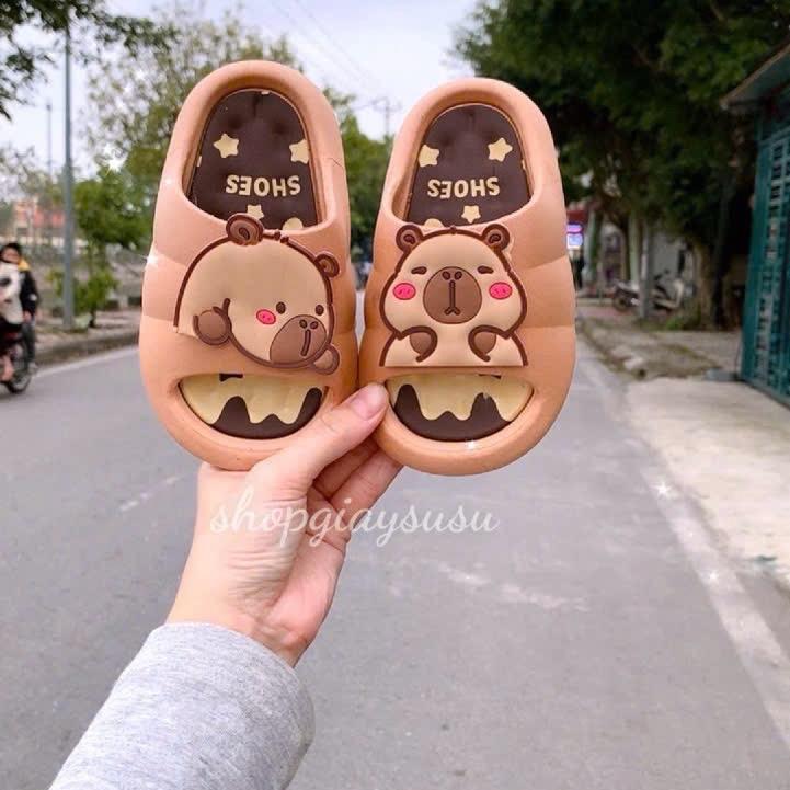 Dép Lê Trẻ Em Hoạt Hình CAPY BARA Dành Cho Bé Trai Bé Gái Chất EVA Chống Trơn Chống Trượt Cho Bé Từ 2 Đến 10 Tuổi capybara