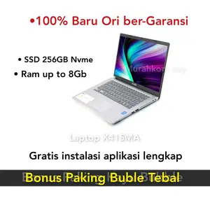 Laptop Murah Berkualitas x415ma Intel n4020 ram 4gb 256gb ssd 14" fhd windows 11 ori