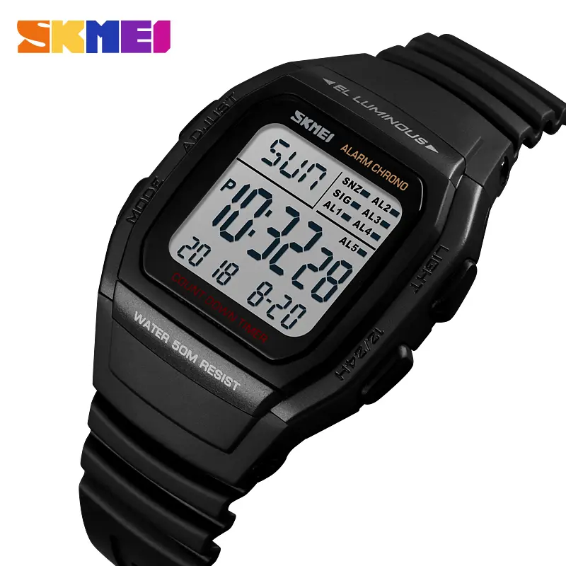 Đồng Hồ Đồng Hồ Đeo Tay Nam, SKMEI 1278, Đếm Ngược Chrono, Phong Cách Ngoài Trời Thường Ngày Đồng Hồ Nam, Dạ Quang, Màn Hình Kỹ Thuật Số, Thời Gian Kép, Thích Hợp Cho Thể Thao, Đồng Hồ Nam