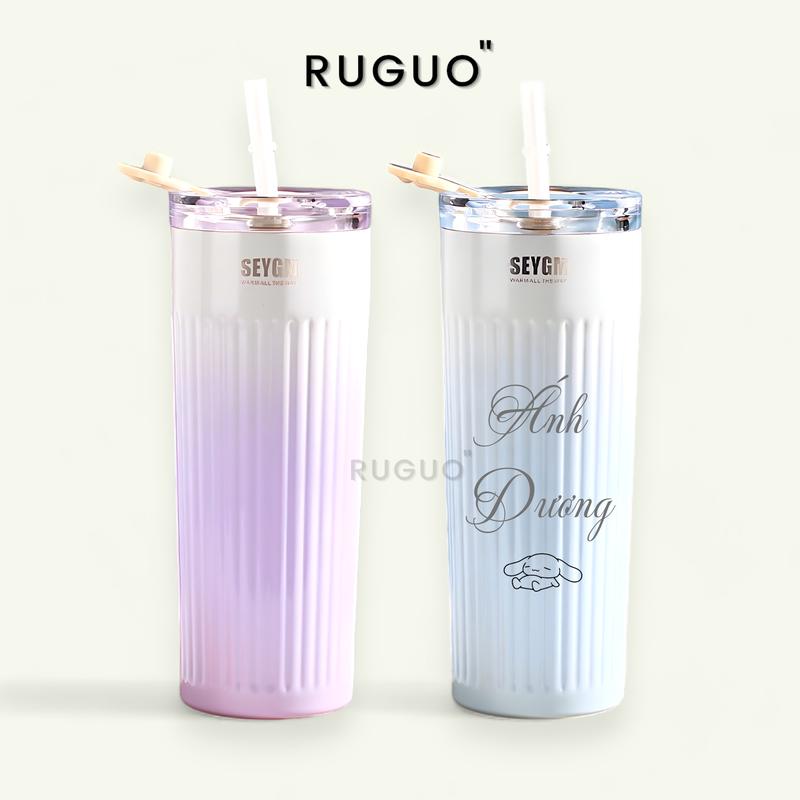 [CHÍNH HÃNG] Bình Ly Giữ Nhiệt Khắc Tên SEYGM, ROME 500ml Inox 304 Có Ống Hút