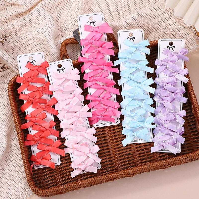 Product Introduction of Nơ Mini Cho Trẻ Em, Màu Trơn Ngọt Ngào, Có Kẹp Tóc, Thích Hợp Cho Bé Gái, Kiểu Múa Ba Lê, Phụ Kiện Tóc tết Ruy Băng, Mũ Cài Tóc, Có Sẵn Trong 4 / 6 / 8 / 10 Cái 4