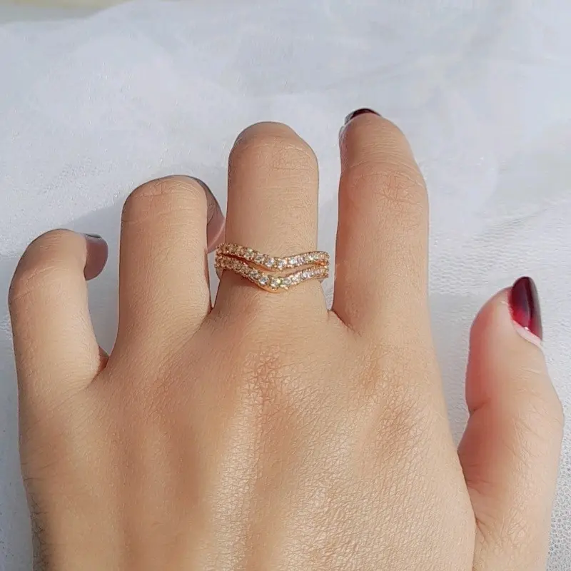 Cincin Wanita Fuji 2 Layer Xuping Ukuran 6 7 C930