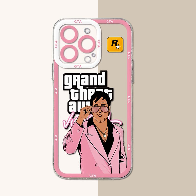 Product Introduction of Ốp Điện Thoại Gta Vice City, Trò Chơi Nóng Bỏng Sang Trọng, Ốp TPU Mềm Trong Suốt, Tương Thích Với iPhone 16, 15, 14, 13, 12, 11, Mini, Pro Max, X, XR, XSMax, 6S, 6, 7, 8 Plus, SE 11