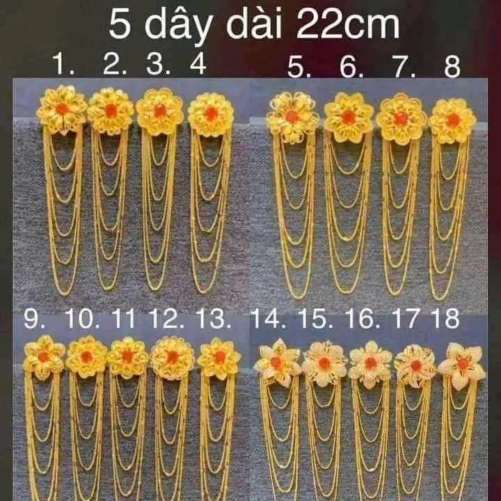 Trâm cẩu titan 5 dây dài cài tóc
