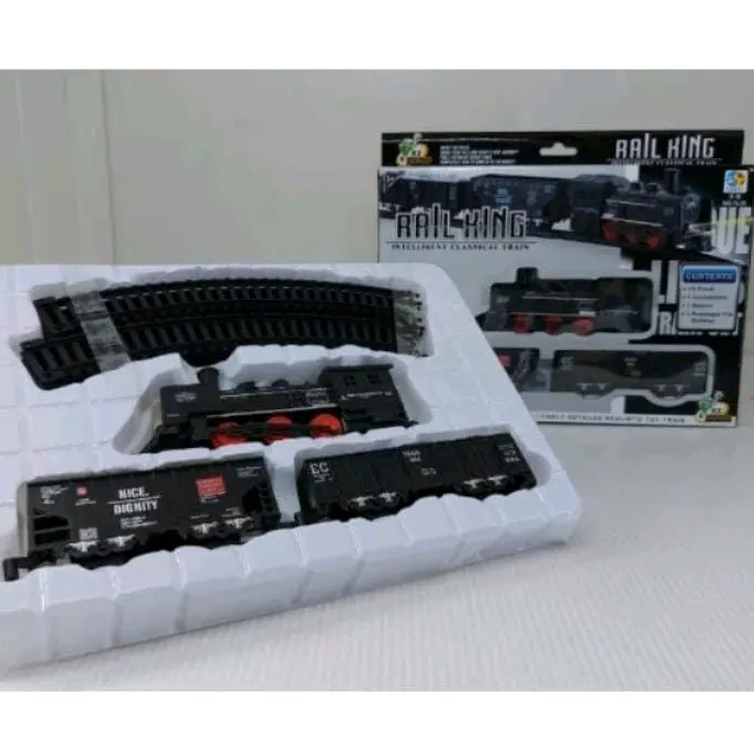 Mainan Anak Kereta Api Rail King 13Pcs PR 17572 /Mainan Edukasi Anak Kereta Api Bisa Nyala Lampu Car Control 3