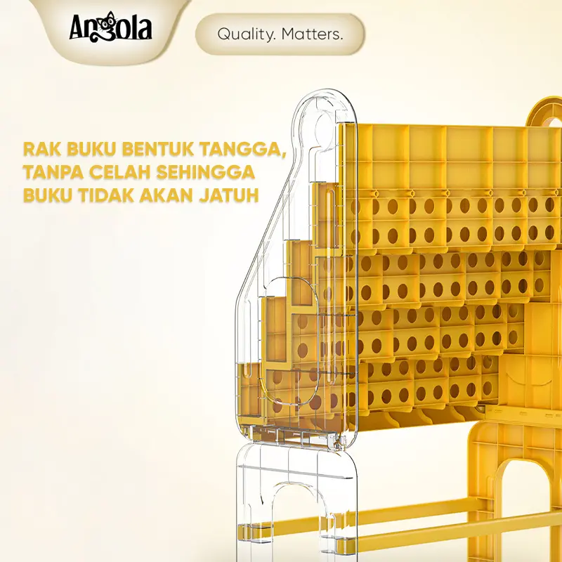 Angola Shop Rak Buku Anak Model Bebek 4 Tingkat C01/C02 Baby Duck Bookshelf Rack/Tempat Penyimpanan Buku dan Laci Mainan Anak Lemari Snack 5
