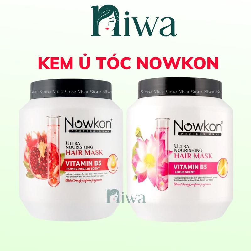 Kem ủ tóc Nowkon hương hoa sen/lựu hấp dầu, dầu xả tóc dưỡng ẩm tóc, phục hồi tóc hư tổn, khô xơ tăng độ ẩm tóc, dưỡng tóc mềm mượt