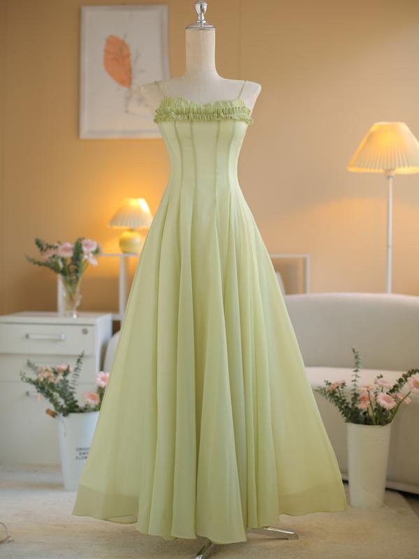 SÒ VINTAGE - MATCHA đầm maxi hai dây bún bèo, phom xòe