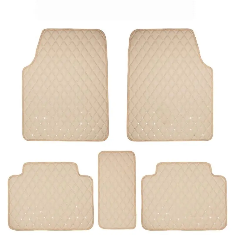 Rhinestone Crown Pattern Car Floor Mat, Universal Car Interior Decorative Floor Mat, Car Interior Accessories for SUV, Sedan, Truck 6