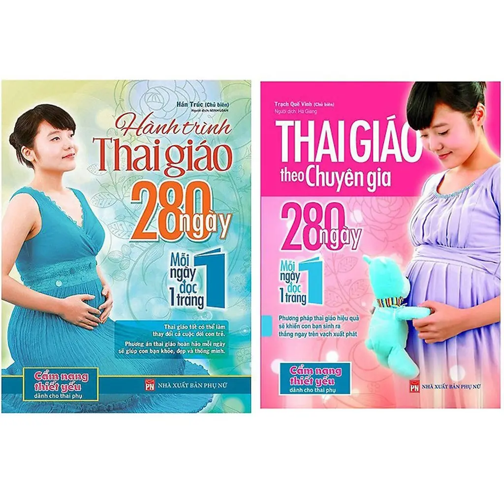Sách Minh Long - Combo Thai giáo theo chuyên gia + Hành trình thai giáo 280 ngày mỗi ngày đọc 1 trang