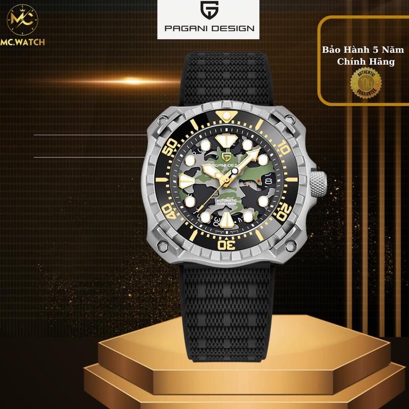 Đồng Hồ Nam PAGANI DESIGN Thủy Quân Lục Chiến Titanium v1-Máy Cơ NH35A SK Nhật,Chống Nước 200M, Mặt Kính Sapphire Chống Xước,Khung Titanium( Watch Đeo Tay)