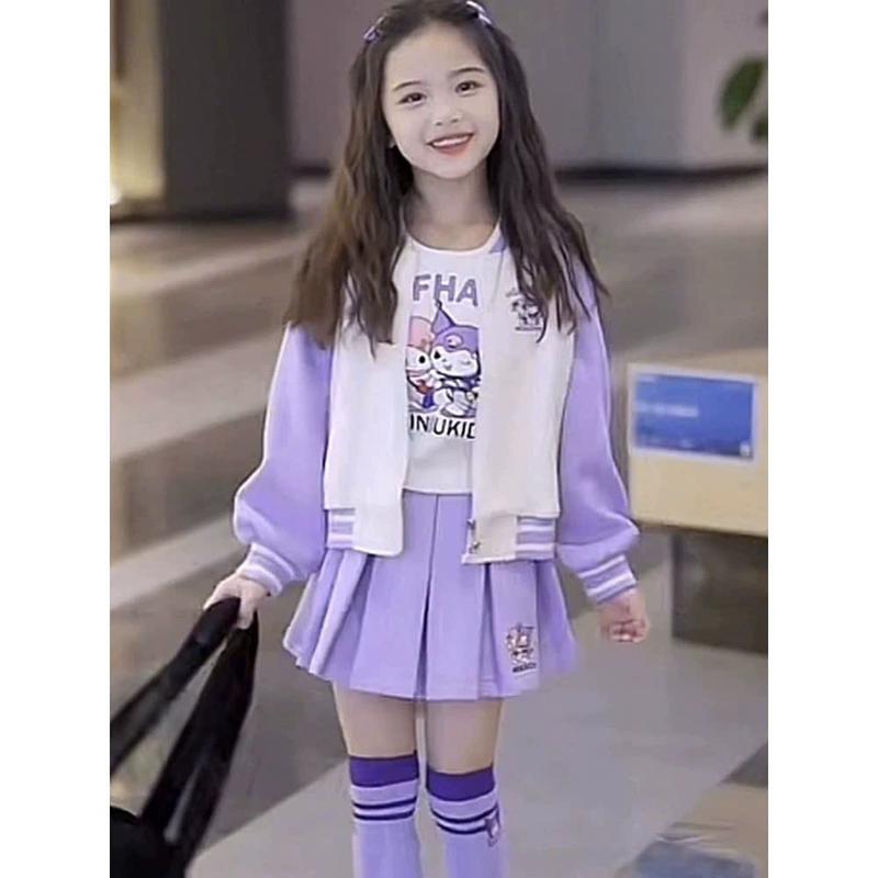 Set chân váy cho bé gái từ 4 tuổi trở lên, gồm 3 chi tiết ( áo khoác ngoài, áo thun trong và chân váy) , chất nỉ bông dày đẹp, đủ size từ 14 đến 50kg ( KHÔNG KÈM TẤT )