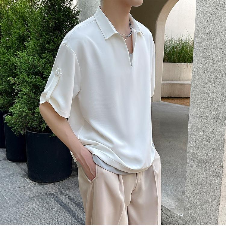 Product Introduction of Men's Polo Shirt 2025 New Short Sleeve T-Shirt - Casual Collar Top for Men, Trendy & Breathable, Wholesale Bulk Discount 7