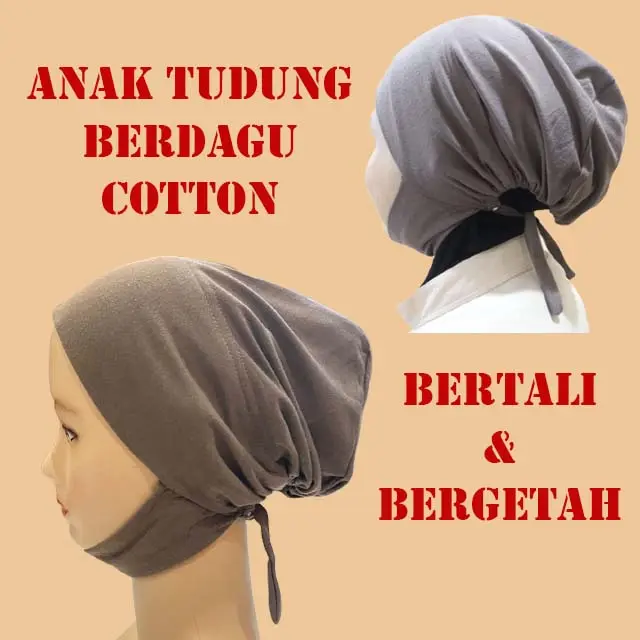 HIJAB INNER TALI DAGU - ANAK TUDUNG SNOWCAP BERDAGU - MATERIAL SOFT COTTON Ikat Berhijab Wanita