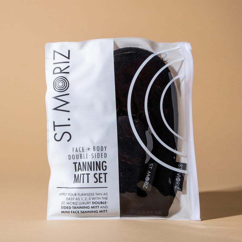 St. Moriz Luxury Double Sided Tanning Mitt & Face Mitt Duo 1