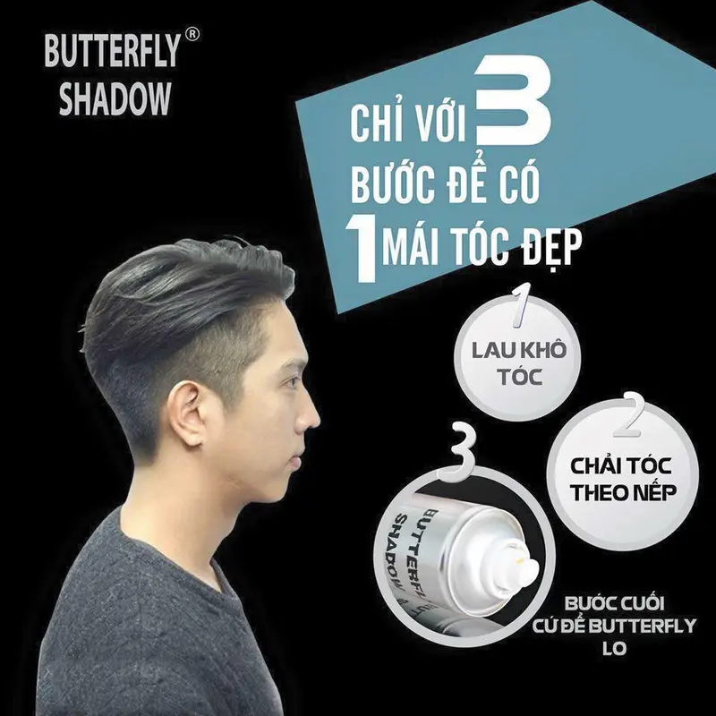 Keo xịt tóc Butterfly Shadow xịt giữ nếp tóc nam nữ cao cấp chính hãng HALOMI loại 1 7