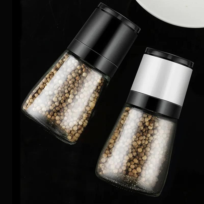 Product Introduction of Salt And Pepper Grinder Refillable Pepper Shaker With Adjustable Thickness Spice Container Kitchen Manual Grinder Spice Mill 2