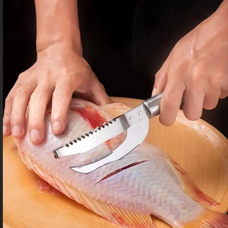 Pisau Ikan 3in1 Pisau 3 in 1 Skewer Alat Pemotong Ikan Pisau Ikan Pembersih Sisik 2