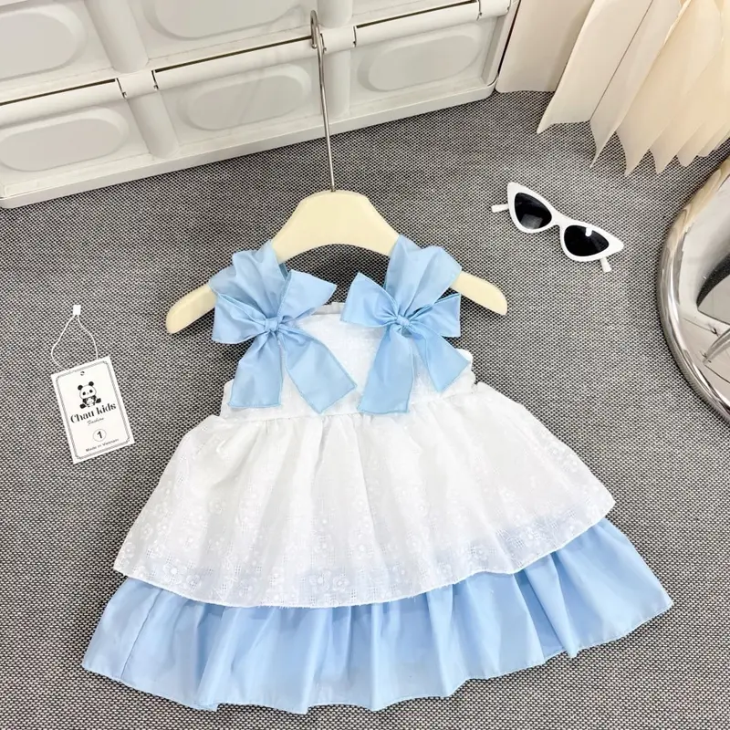 (7-17kg) váy công chúa nhung kim tuyến phối bèo +tag bướm điệu đà cho bé 7
