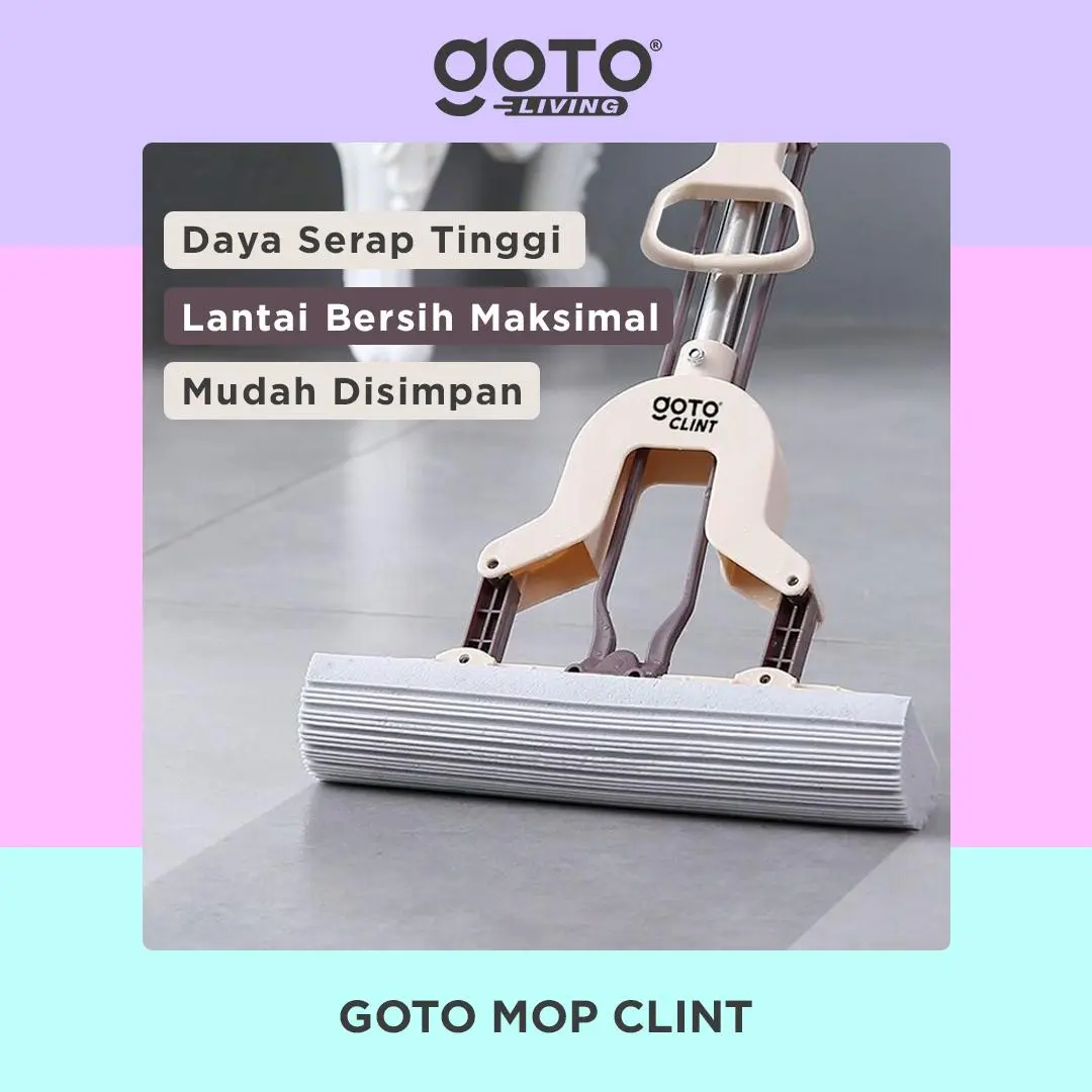Goto [COD] Clint Cleaning Mop Alat Pel Set Peras Karet Pembersih Lantai