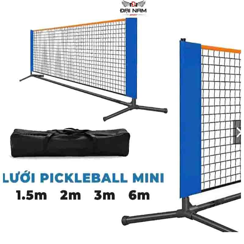 Bộ Khung Lưới Pickleball Mini Từ 1.5m,2m,3m,6m Đại Nam Sport Sử Dụng Cho Gia Đình Và Đi Chơi Có Túi Đựng Quai Xách
