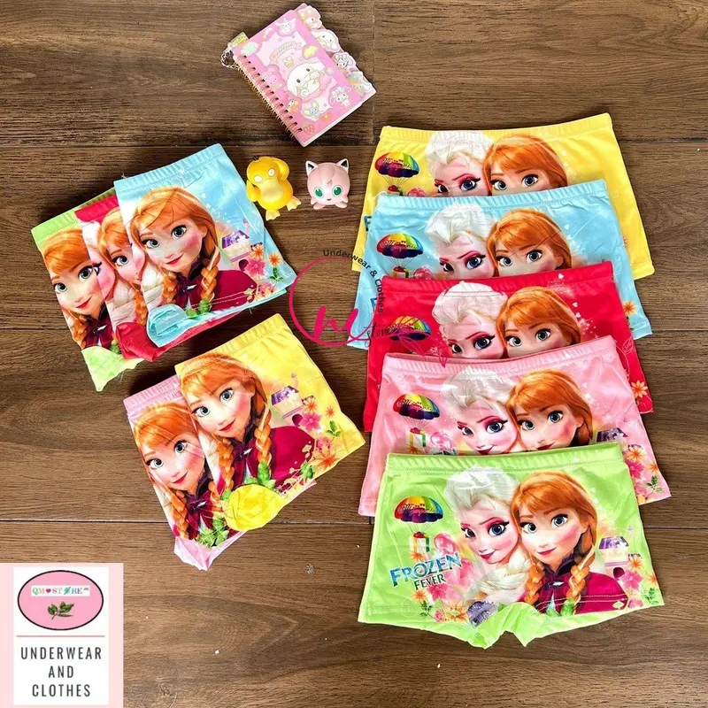 Set 5 quần đùi chip bé gái họa tiết ELSA cực kì dễ thương (8-45kg),chất liêu cotton, mềm mịn 2