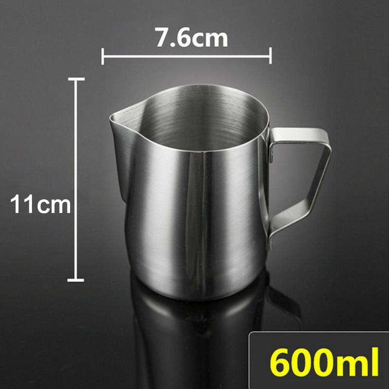 Product Introduction of 350/600ml Milk Jugs Fashion Stainless Steel Milk Craft Milk Frothing Pitcher Coffee Latte Frothing Art Jug Pitcher Mug Cup 13