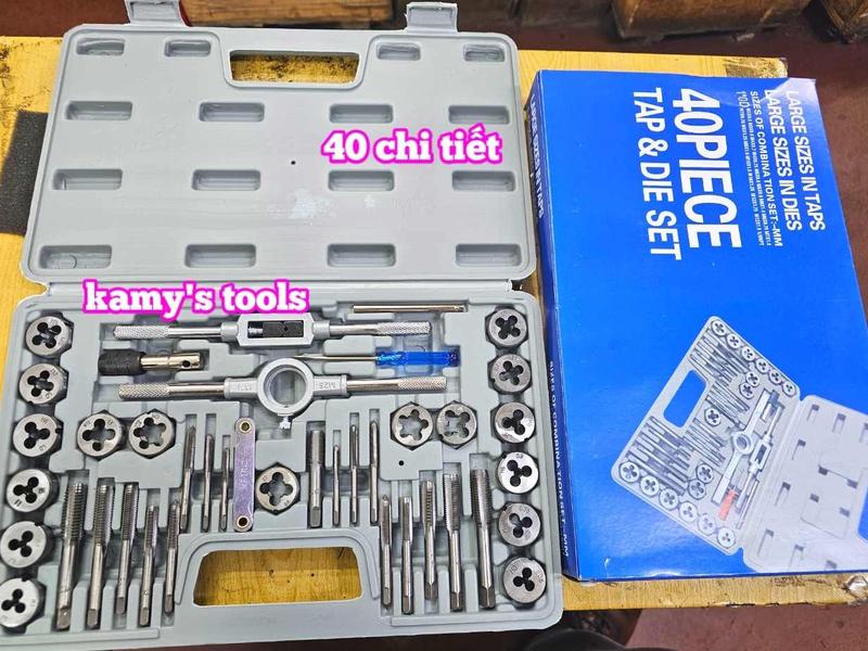 Bộ taro bàn ren 40 chi tiết ta rô ren hợp kim thép siêu cứng và bền hơn hộp nhựa mica [FREESHIP EXTRA] 0