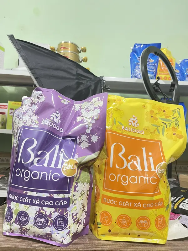 Nước giặt xả cap cấp Bali Gold organic thơm lâu mềm vải an toàn cho làn da nhạy cảm Làm Sạch Kem 7