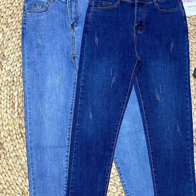 ( BIGSIZE ) QUẦN JEANS DÀI 45-78kg CO GIẢN, QUẦN BÒ ÔM 1 NÚT KIỂU CÀO XƯỚT NHẸ 4