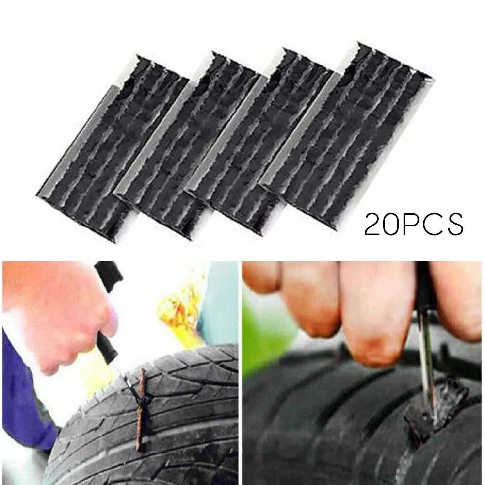 20Pcs Tubeless Tyre Tire Puncture Repair Kit Strips  Bike Van Car Truck