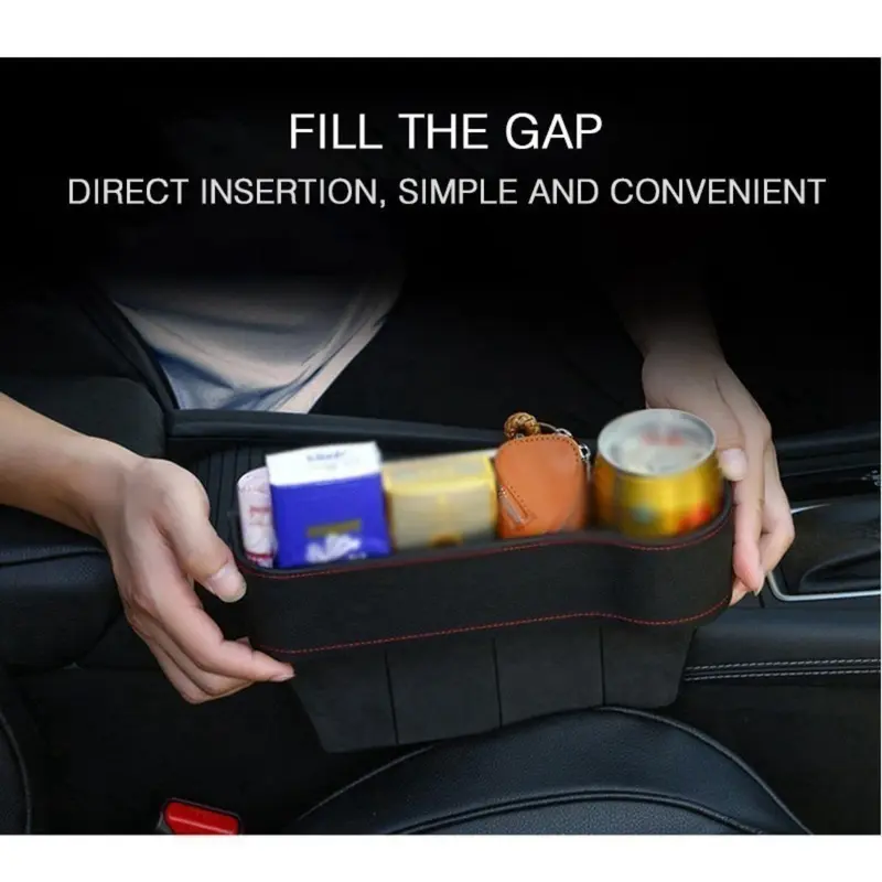 Ghế Ô Tô Crevice Da Hộp Bảo Quản Ghế Khoảng Cách Khe Cắm Túi Tổ Chức Đa Năng 5