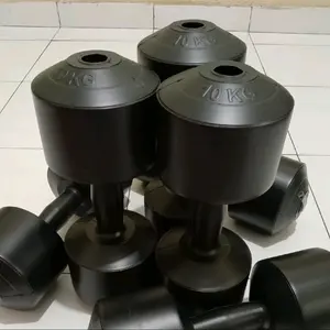 barbel 10kg kosongan tanpa isi warna hitam baha di jamin tebal