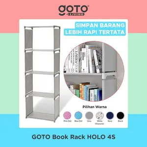 (Promo Special) Goto [COD] Holo Rak Buku Serbaguna Portable Lemari Multifungsi