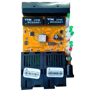 HTB CM2F4E Support POE PCB Board 2FO 4Ethernet LAN Media Converter 2 SC 4 RJ45 PCB Board Only