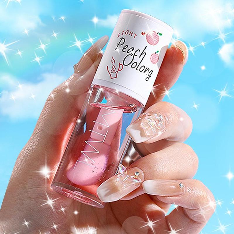 Product Introduction of Long Lasting Moisturizing Lip Oil Honey White Peach Lip Oolong Lines Desalination Tender Repair Moisturizing Cosmetics 24