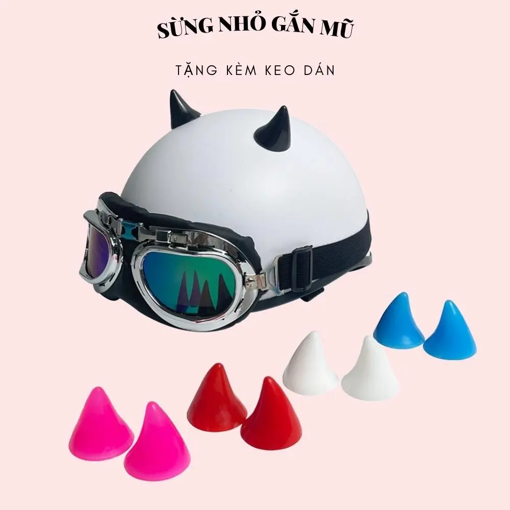 [1 Cặp - Kèm Keo] Sừng Mini Gắn Nón Bảo Hiểm - Sừng Rồng Gắn Nón - Phụ Kiện Gắn Nón Bảo Hiểm