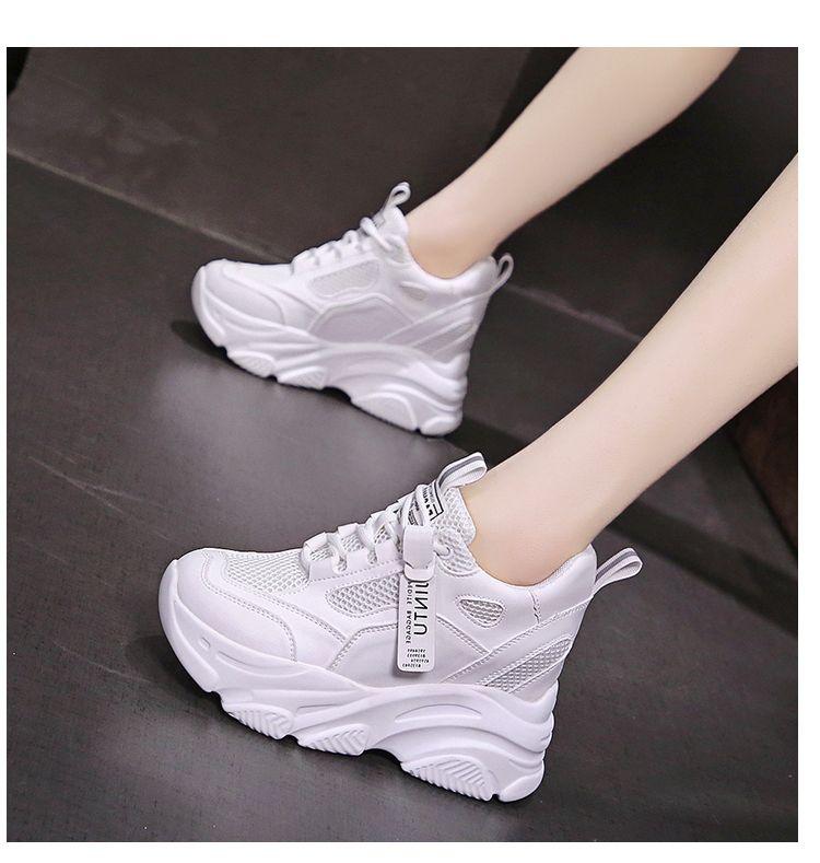 Product Introduction of Giày Lưới Thoáng Khí Cho Nữ, Giày Thể Thao Mới, Dad Shoes Đế, Giày Trắng Thường Ngày Đế Tăng Chiều Cao Mùa Lò Xo 2023 2