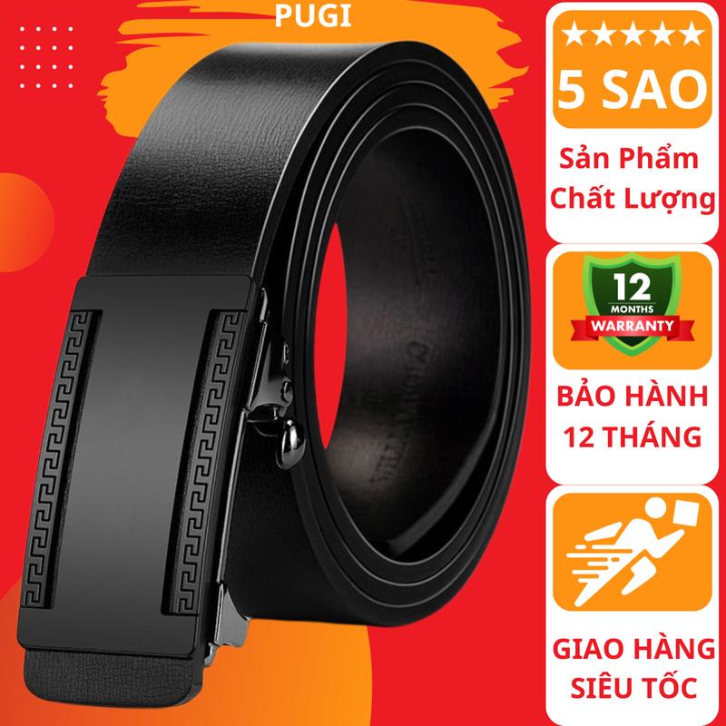 [FREE SHIP] Dây nịt nam da cao cấp thiết kế sang trọng lịch lãm, thắt lưng nam khóa tự động giá tốt ,dây lưng nam đi làm đi học học sinh sinh viên PUGI - E3