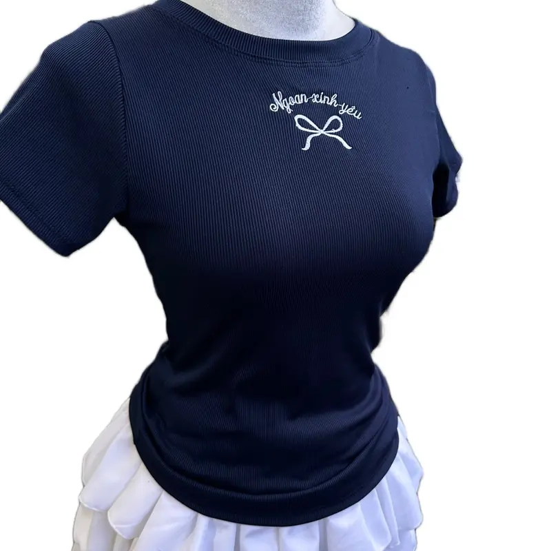 [BST NƠ XINH] ÁO THUN BABY TEE THÊU NƠ NGOAN XINH YÊU 7