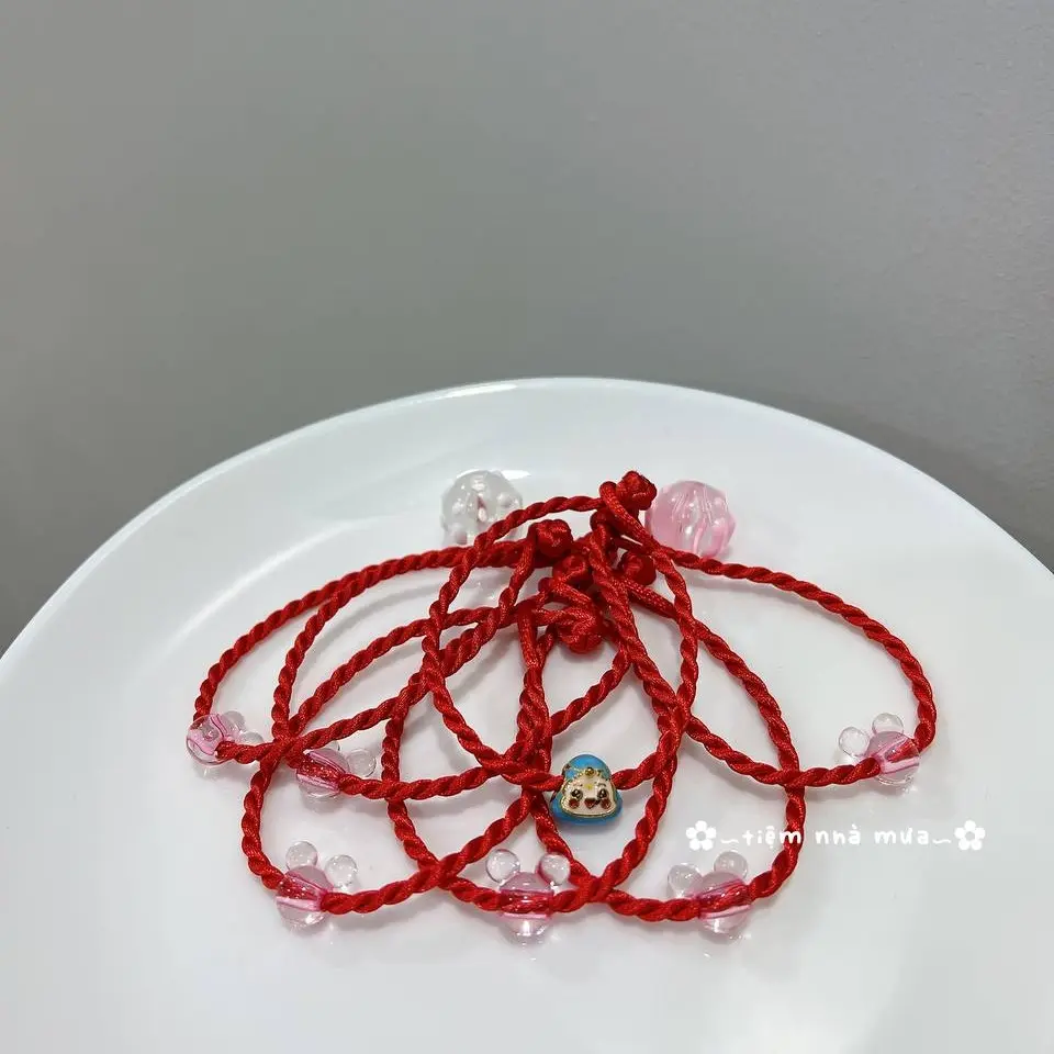 Vòng tay chỉ đỏ may mắn mickey chủ đề lễ tết - tiệm nhà mưa Phụ Kiện