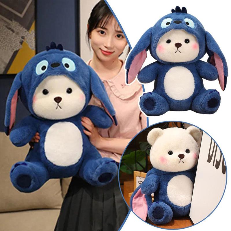 Product Introduction of Transforming Stitch Bear Plush Toy - Cute Lina Bear Stuffed Animal, Doll & Dinosaur Panda For K3F4 21