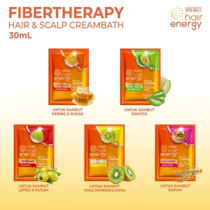 AB - Makarizo Hair Energy Fibertherapy  Hair & Scalp Creambath [30gr]/ Hair Spa Hair Mask Creambath Rambut Perawatan Rambut Dan Kulit Kepala