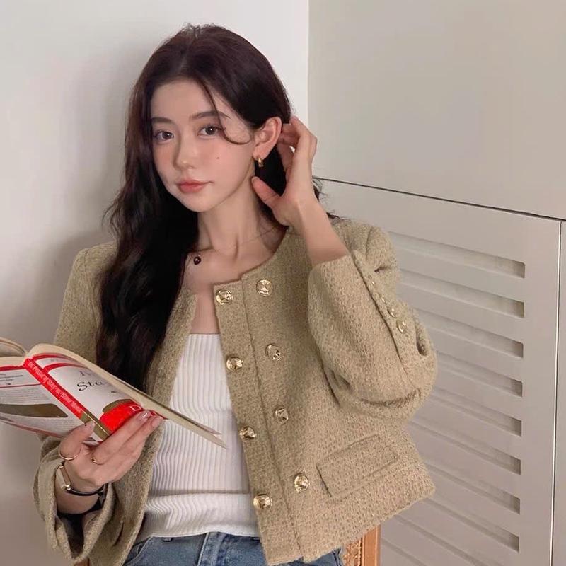  Áo dạ tweet tiểu thư dáng ngắn sang chảnh hàng QCCC TD084 