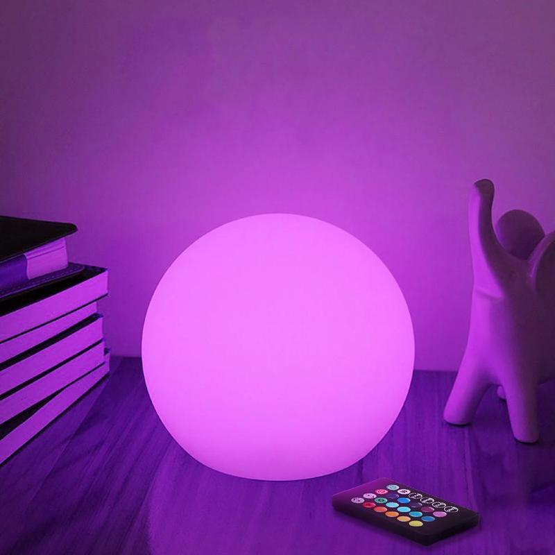 6 Inch LED Ball Lights for Summer Gift, 16 Color Changing Night Light ...