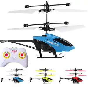 Mainan Helikopter Remote Control dan Sensor Tangan USB Cas Baterai Kontrol Pesawat Terbang  Toys Lampu