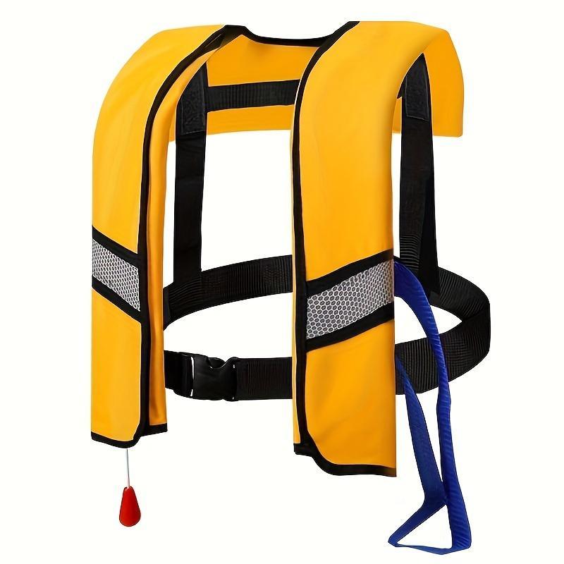 Product Introduction of Life Jacket, Inflation Nylon Adjustable Buckle Swim Vest with Reflective Strips & Whistle, Water Sports Life Vest for Fishing 0