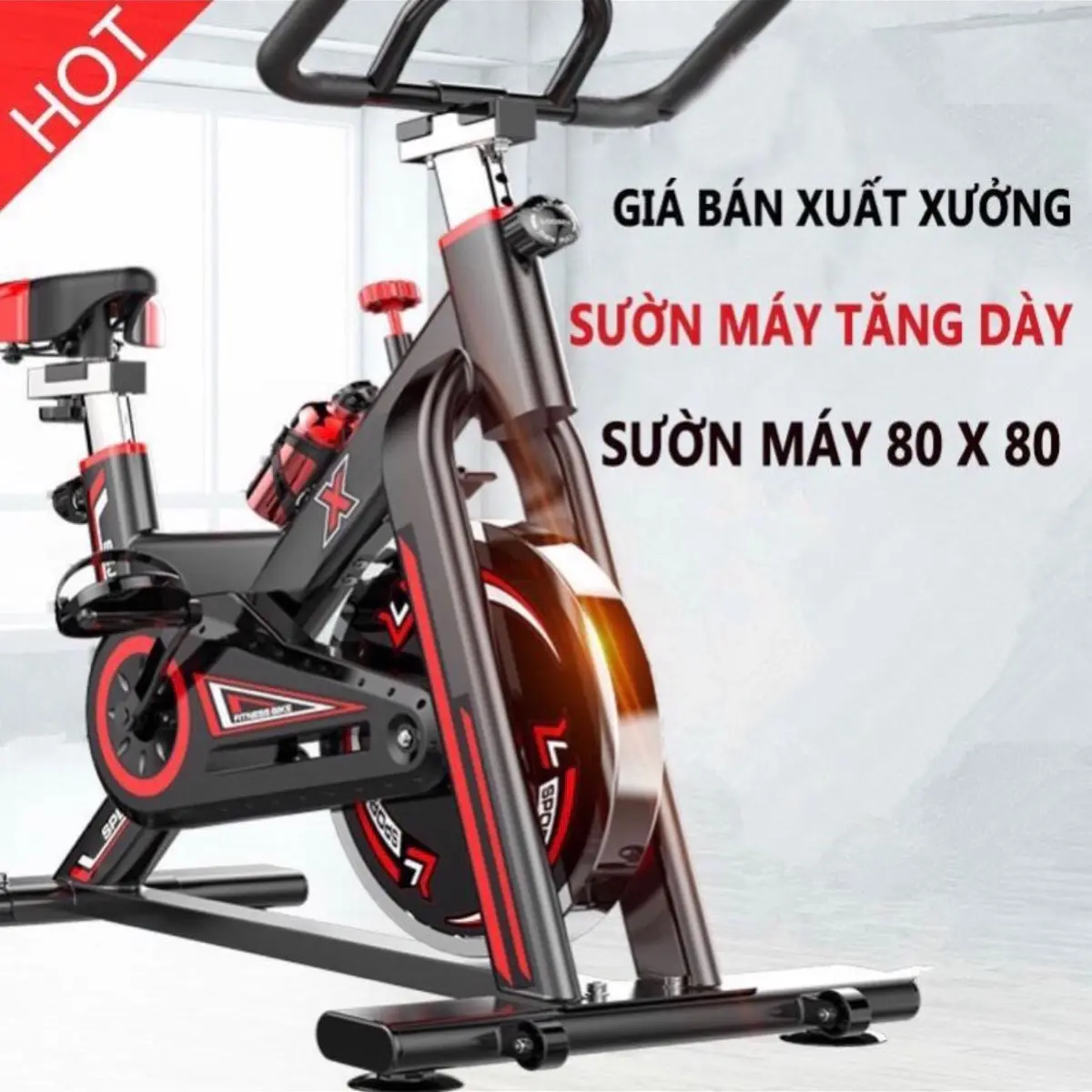 XE ĐẠP TẬP THỂ DỤC 361 GH-709 HỢP KIM THÉP 150KG ĐỒNG HỒ ĐO CALORIE gym máy tại nhà