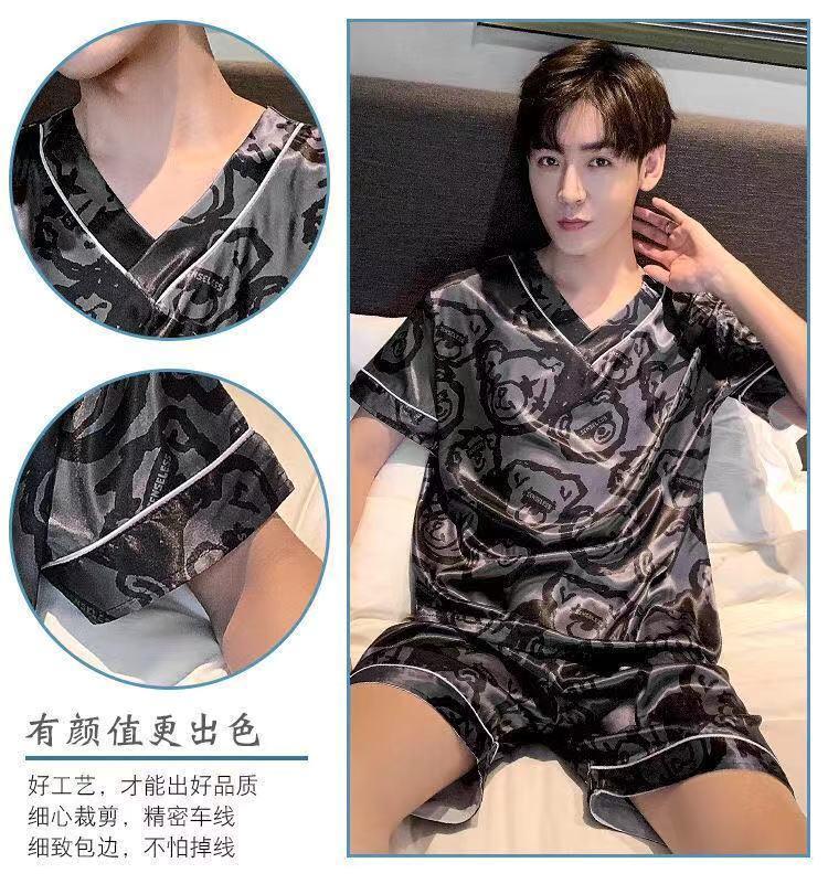 Product Introduction of Bộ Đồ Ngủ Nam Mùa hè, ngắn Tay, Giả Lụa, Lụa Lạnh Mỏng, Thường Ngày, Bộ Đồ Mặc Nhà Mùa Xuân Và Mùa Thu, Hàng Mới Về 2021, 2612 Đánh Giá Tích Cực 10
